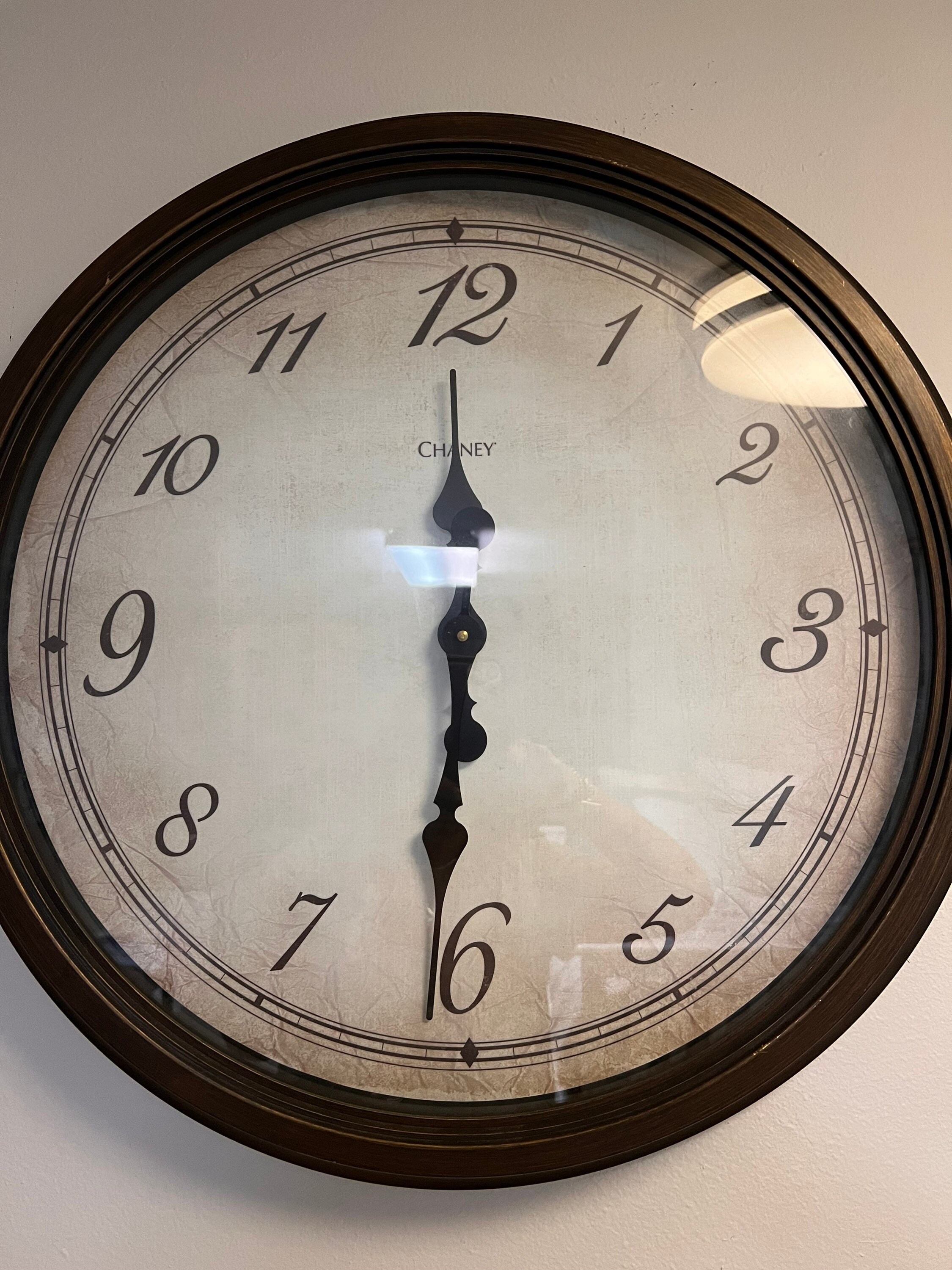 Vintage Oversized Statement Wall Clock / Large Antique Replica Wall