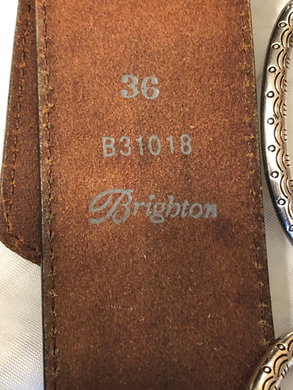Vintage Brighton Belt / Chain Link and Dark Brown Leather  display picture 1