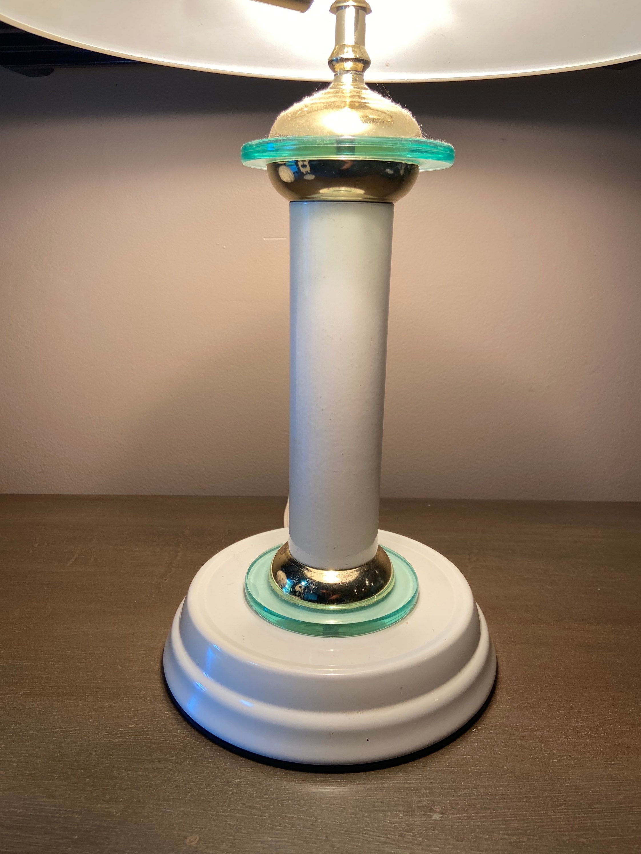 Vintage 1970 Era Mod Retro White Mushroom UFO Style Touch 3