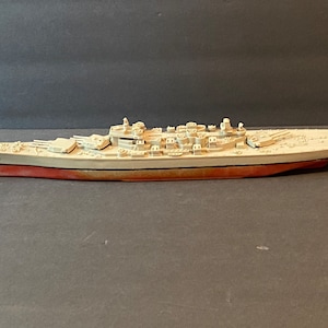 Vintage US Navy model battleship/ vintage model military