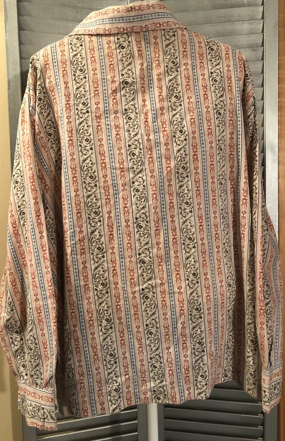 Womens retro hippie print pullover blouse size L … - image 2