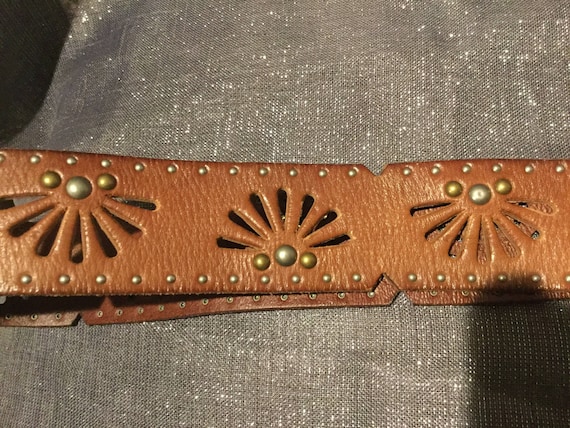 Linnea Pelle Cognac colored belt Linea Pelle Wide Braided Waist Belt Cognac – Saratoga  main image 2