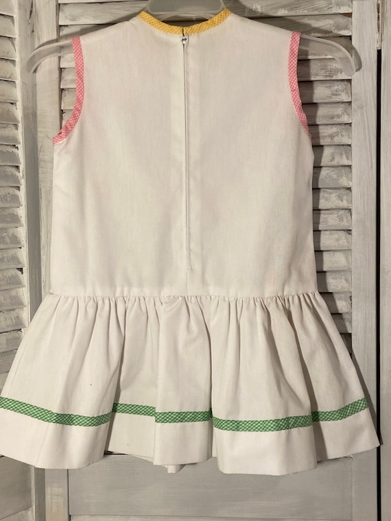vintage hand sewn girls spring dress size 6 / lit… - image 2