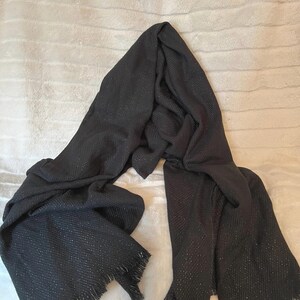 Black Calvin Klein wool blend large shawl / women's accessories / gift item