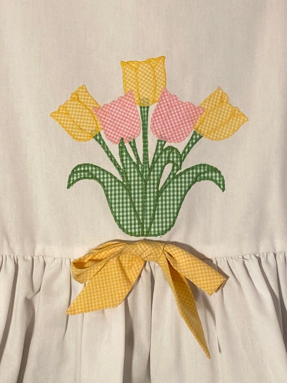 vintage hand sewn girls spring dress size 6 / lit… - image 3