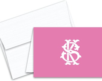 Monogram Stationery - Foldover Cards