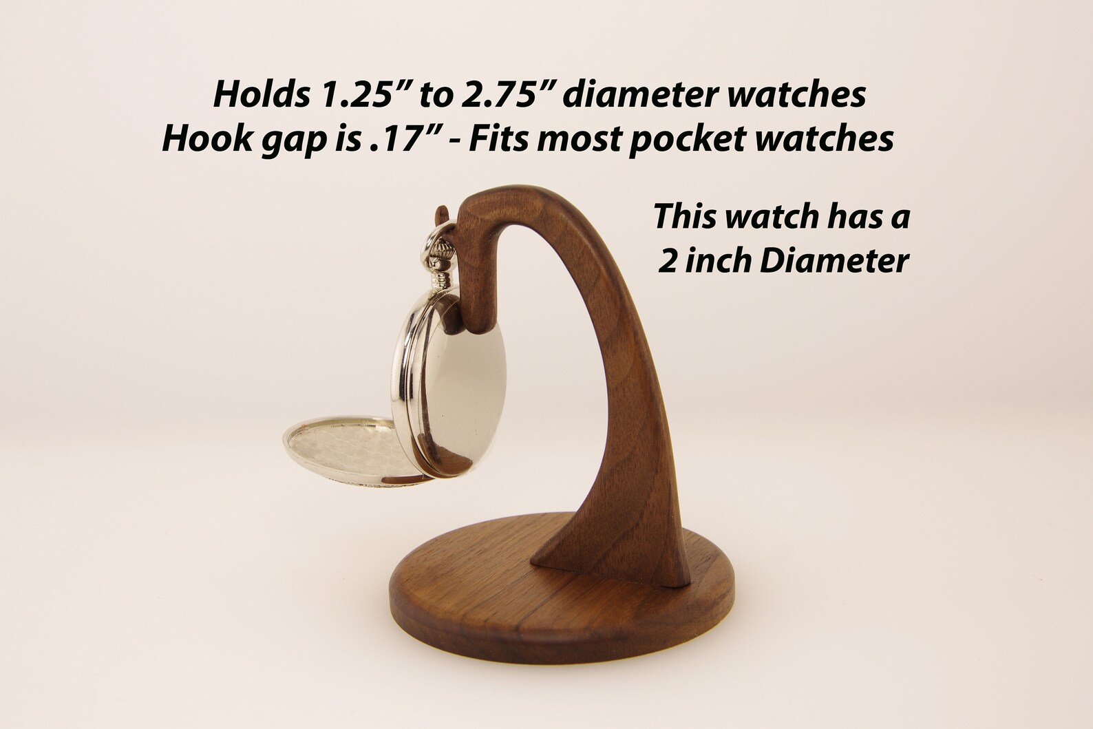 Pocket Watch Display Stand Walnut Pocket Watch Holder Etsy