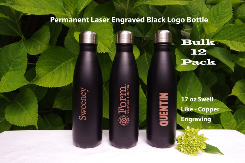12 Custom Logo Swell Bottles Corporate Gifts Logo Swell Etsy