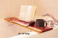 Bath Caddy Live Edge, Cedar Bath Tray, Bathtub Tray, Bath Caddy With Book Holder, Caddy Wine Tray, Unique Gifts For Her, Made in Canada, T1