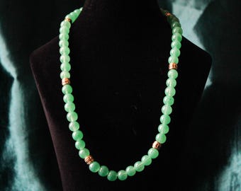 Green Jade Beaded Necklace