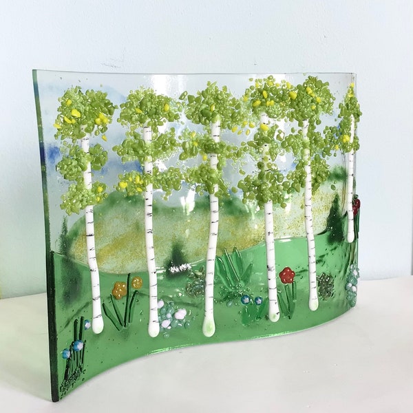 Fused Glass Panel Etsy