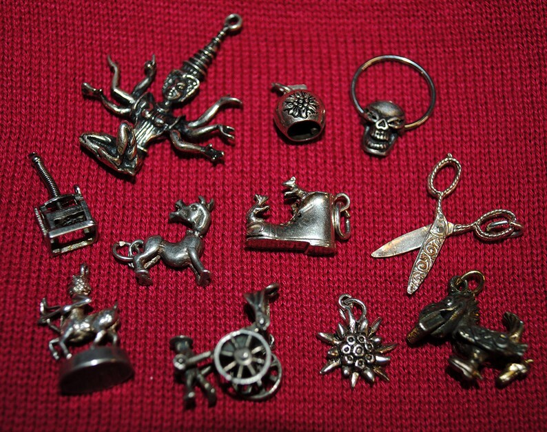 Joblot Vintage Silver Charms