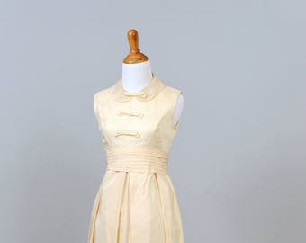 1960 Vintage Emma Domb Buttercream Vintage Wedding Dress