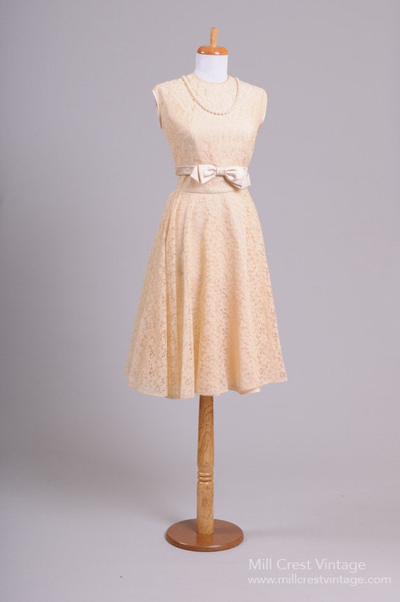 1950 Blush Lace Vintage Wedding Ensemble