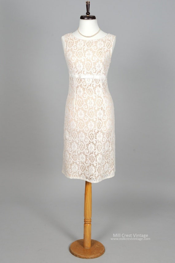 1980 White Lace Empire Vintage Wedding Dress Etsy