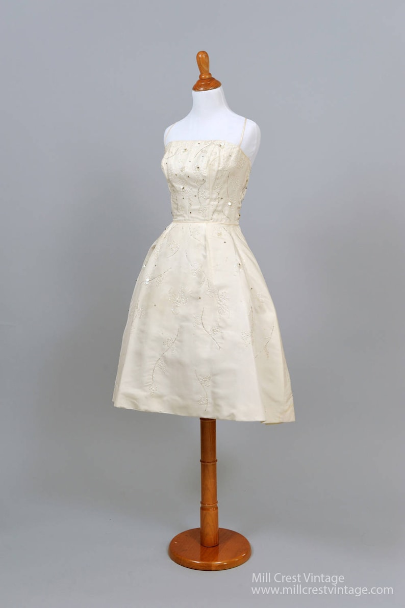 Vintage Spaghetti Strap Beaded Dress