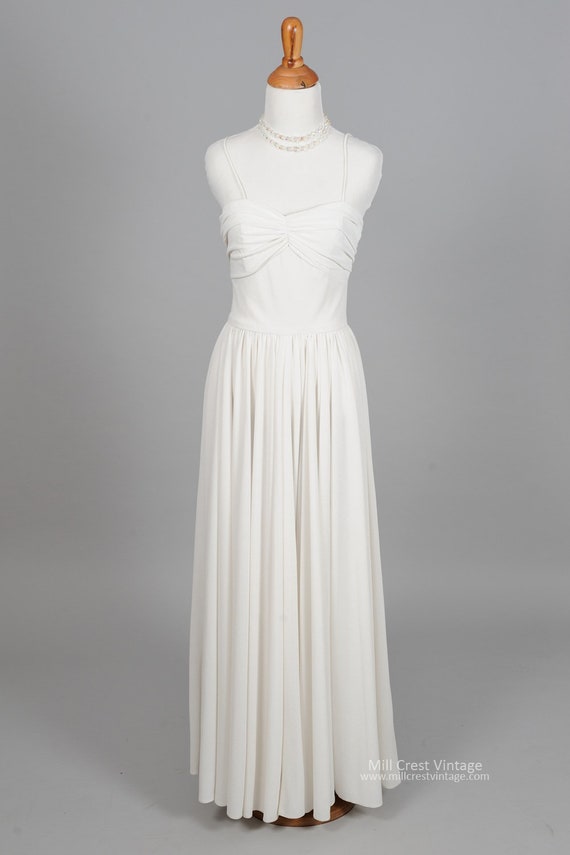 1970 Knit Halston Style Vintage Wedding Gown Etsy