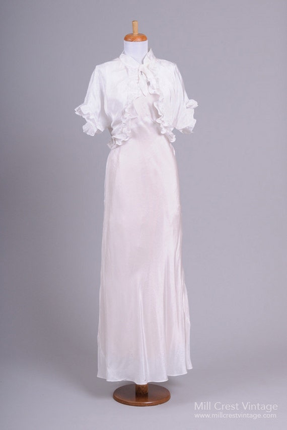 1940 Jean Harlow Vintage Wedding Ensemble
