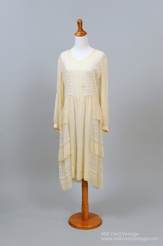 1920 Vanilla Gatsby Vintage Wedding Dress