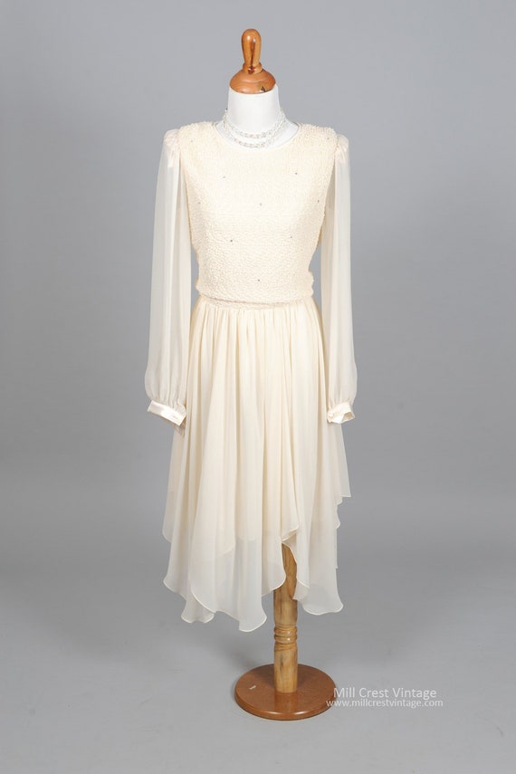 1970 Soutache Vintage Wedding Dress