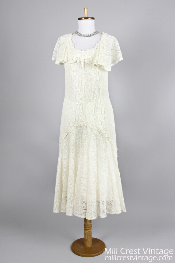 1970 Twenties Vintage Wedding Dress