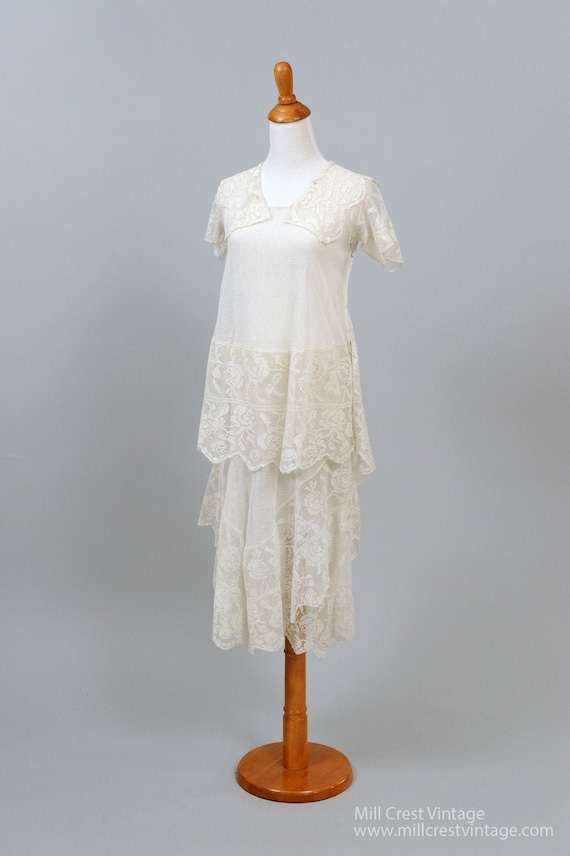 1930 Lace And Net Vintage Wedding Dress