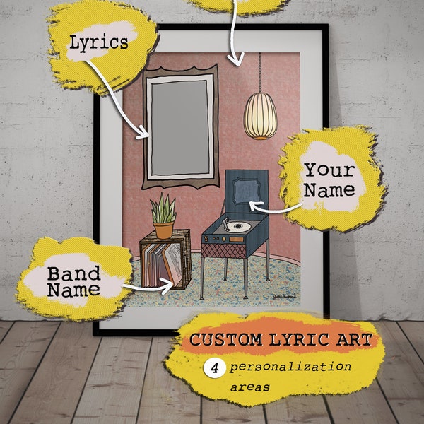 Typography Lyrics Etsy