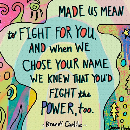 You and Me on the Rock Brandi Carlile Lyrics framing Options Etsy