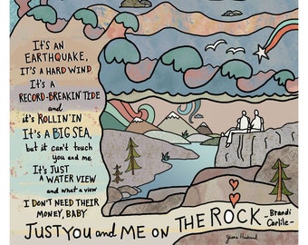 You and Me on the Rock, Brandi Carlile Lyrics (framing options available)