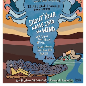 Dirt, Phish Lyrics Print  (framing options available)