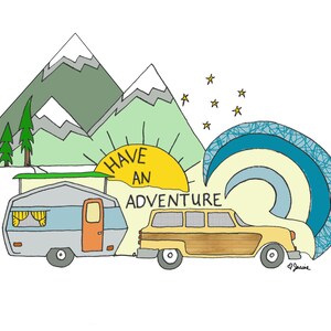 Hab ein Abenteuer, Reise, Camping, Wandern, Berge und Sonnenuntergänge, wild und frei, Camper, Fahrtwind, Bäume, Brandung, Wellen