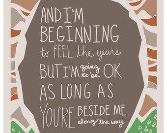 Beginning to feel the years, Brandi Carlile lyrics (framing options available)
