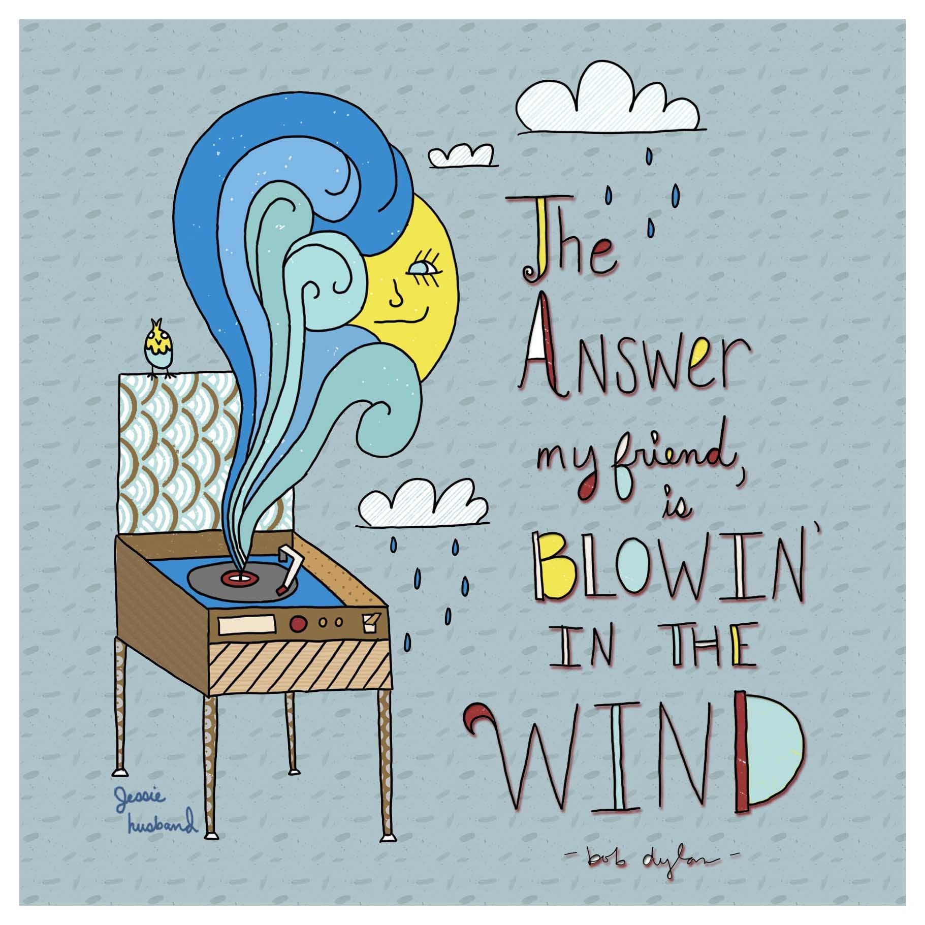 Blowin In The Wind Bob Dylan Lyrics Etsy Norway