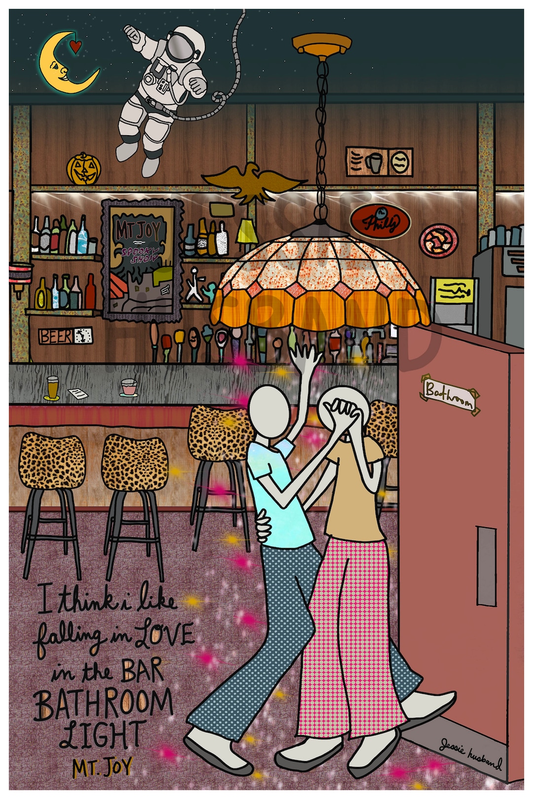 Bathroom Light, Mt Joy Lyric Art (framing Options Available) - Etsy