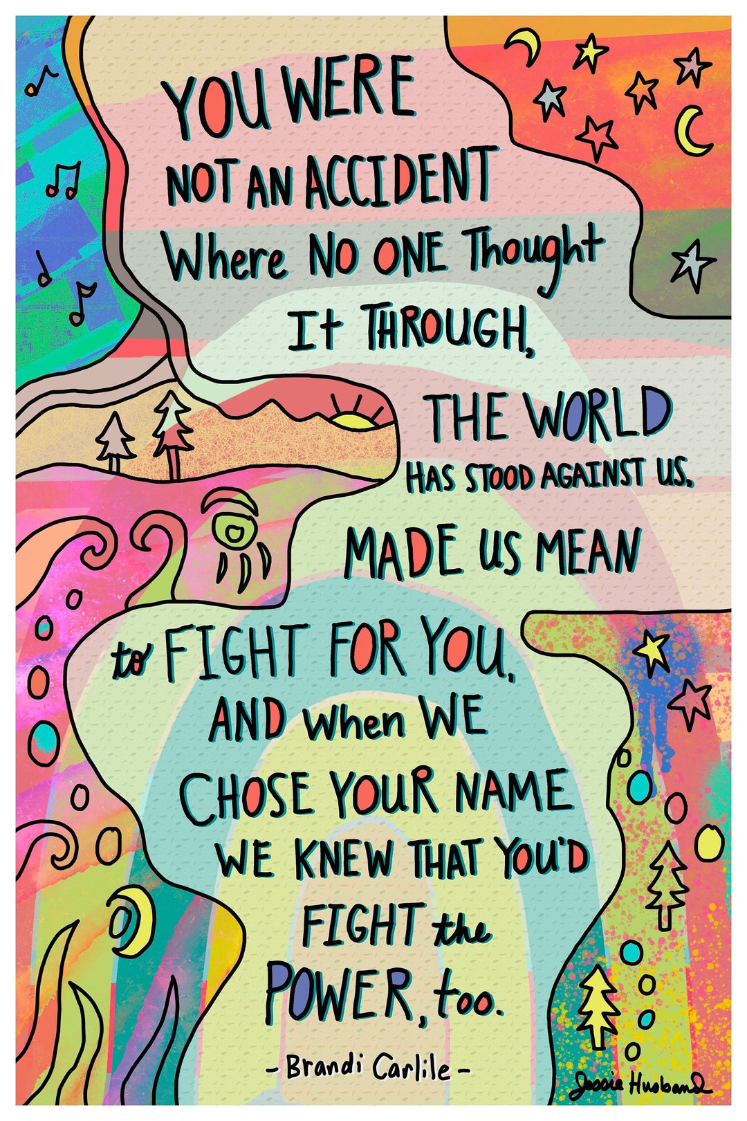 The Mother, Brandi Carlile Lyrics framing Options Available Etsy