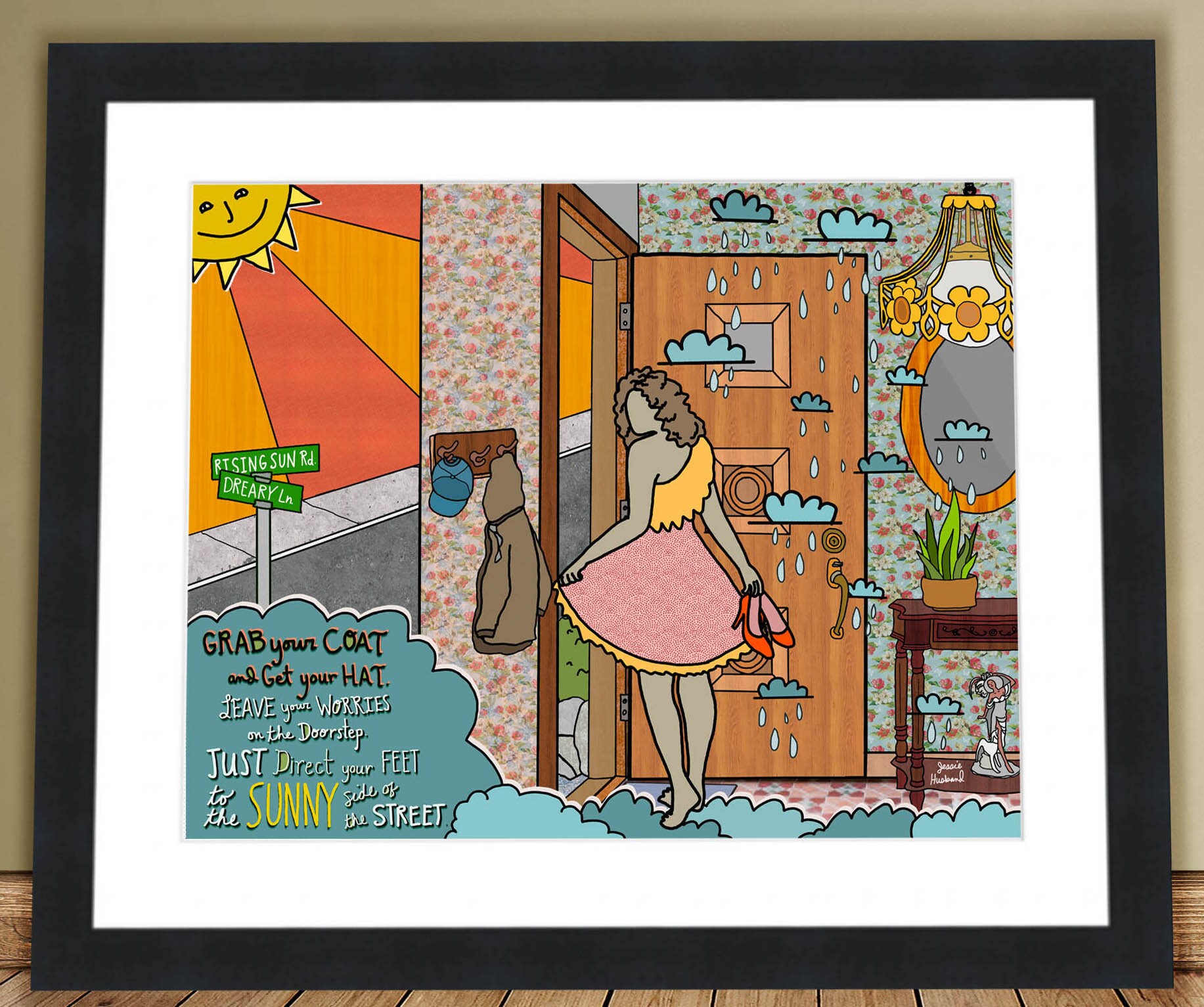On The Sunny Side Of The Street Lyric Art Willie Nelson Etsy India