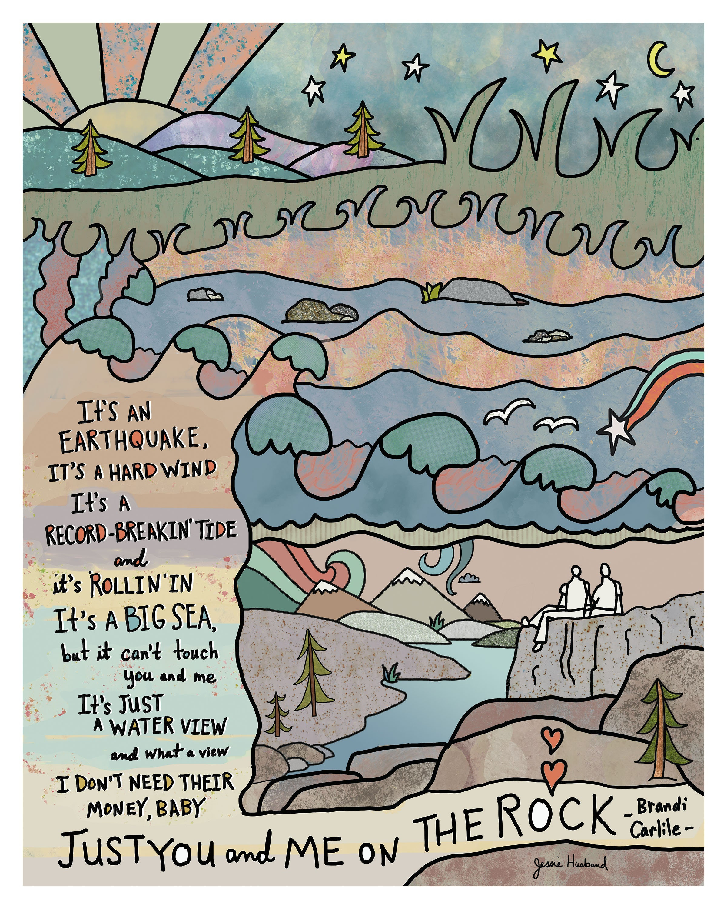 You and Me on the Rock, Brandi Carlile Lyrics (framing options available)