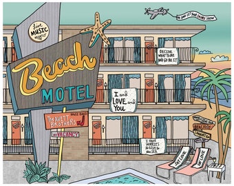 The Avett Brothers Beach Poster (framing options available)