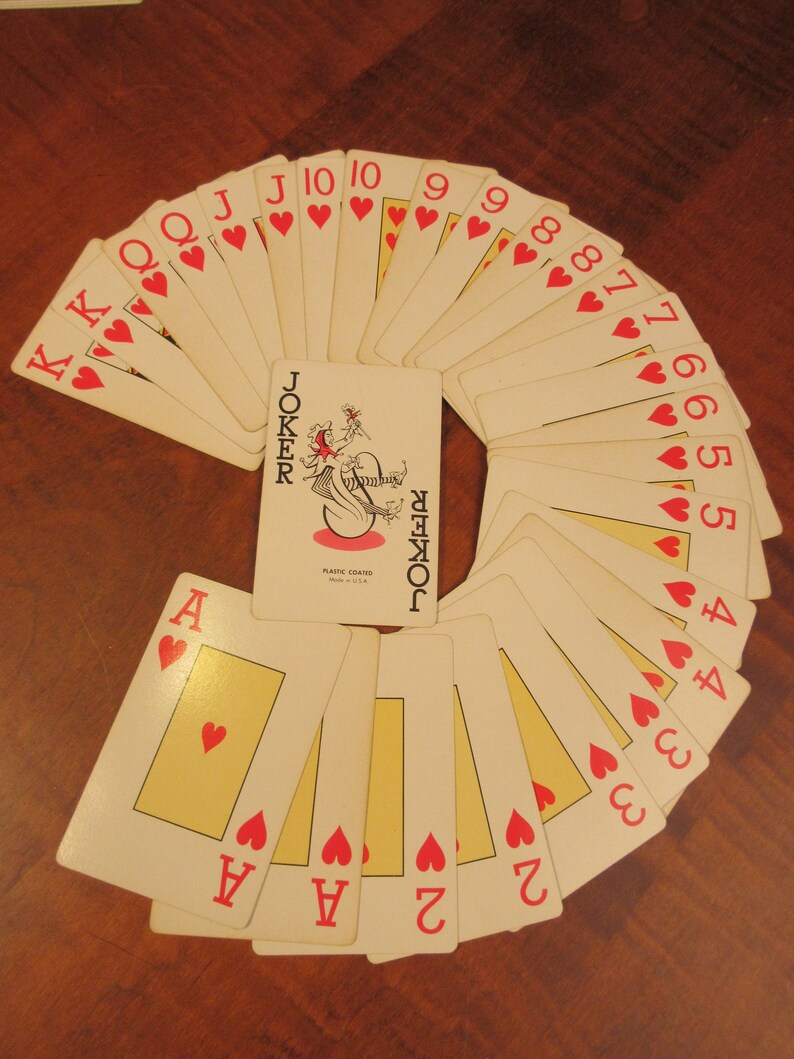 Stancraft plastic coated playing cards midcentury Etsy
