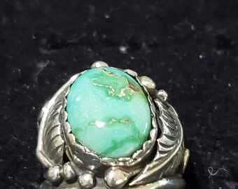 Royston Turquoise Mens Ring Native American Sterling Silver