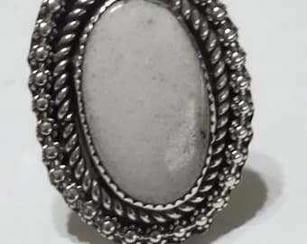 Colorado White Eagle Sterling Silver Ring Twist Wire Pattern