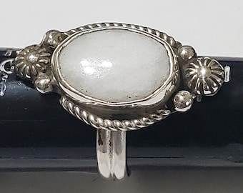 Colorado White Eagle Sterling Silver Ring Twist Wire Pattern