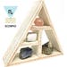 SCORPIO Zodiac Crystal Set  / Astrology Stones and Wooden Geometric triangle shelf in Gift Box / Scorpio Gifts for Her ~ 14