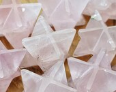 Rose Quartz Crystal Merkaba Star - Perfect for Jewelry making, Crystal Grids, or Terrariums 318
