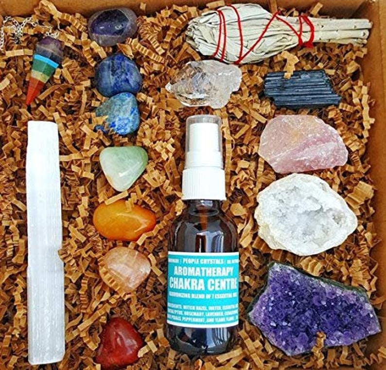 Crystal Healing Kit / House Warming Gift Set Boho Decor Raw Etsy