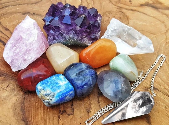 11 Pcs Healing Crystals And Stones Chakra Set Purple Etsy 11 Pcs Healing Crystals And Stones Chakra Set Purple Etsy
