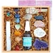 tt beee reviewed Healing Crystals and Stones Gift Set / Home Cleansing Wellness Box : 7 Chakra tumbles, Pendulum, Natural Amethyst Cluster, Sage, and more