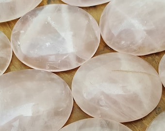 Cristal de cuarzo rosa cura te preocupes piedra - Pocket Palm 172
