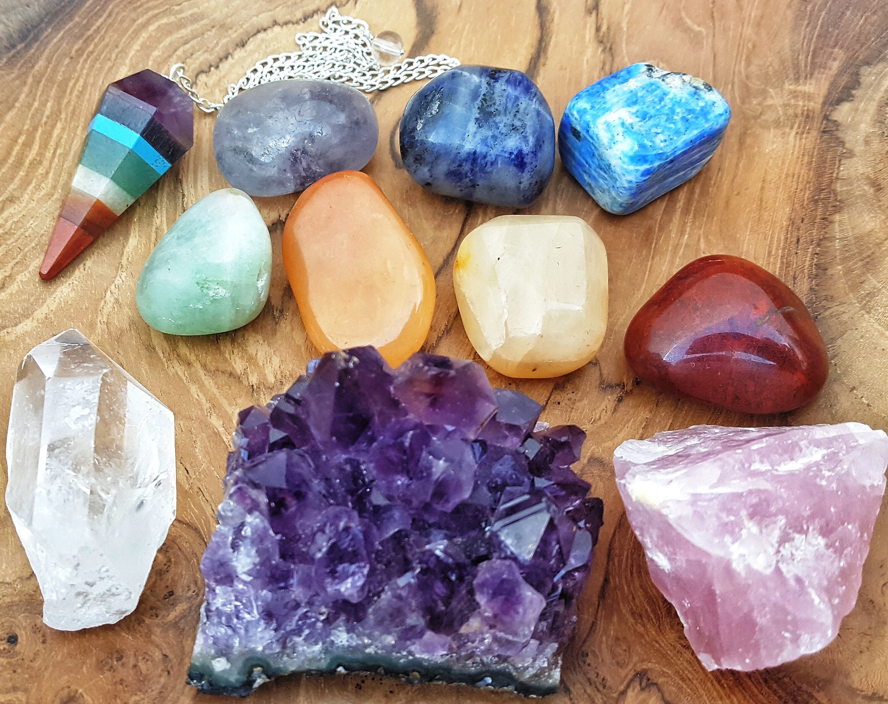 11 pcs Healing Crystals and Stones Chakra Set / Purple Etsy