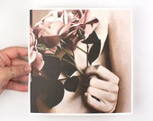 Flower Hand Art Print - Floral Art - Sensual Body Art - Bedroom Art - Rachel Schafer Art - Rose Painting